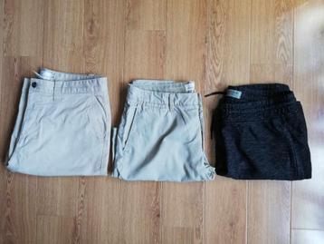 Herenshorts, 2 geklede en een sportshort