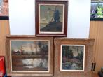 FRANS VAN GENESEN 3 schilderijen samen 150 euro, Antiek en Kunst, Ophalen