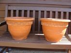 terracotta bloempot, Tuin en Terras, Gebruikt, Rond, Minder dan 40 cm, Tuin