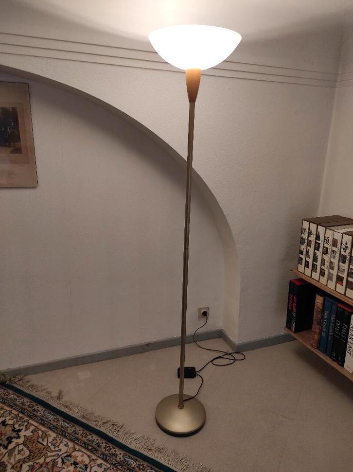 vloerlamp met dimmer - hoogte 175 cm, Huis en Inrichting, Lampen | Vloerlampen, 150 tot 200 cm, Glas, Metaal, Ophalen