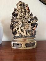 Statue chinoise en pierre bleue/stéatite, Antiquités & Art, Enlèvement ou Envoi