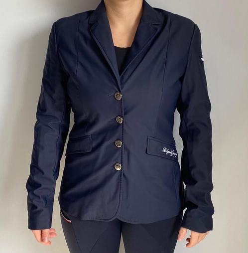 Veste de concours Hagg taille M/L (44) bleu marine, Animaux & Accessoires, Vêtements d'équitation, Comme neuf, Femmes, Vêtements d'extérieur