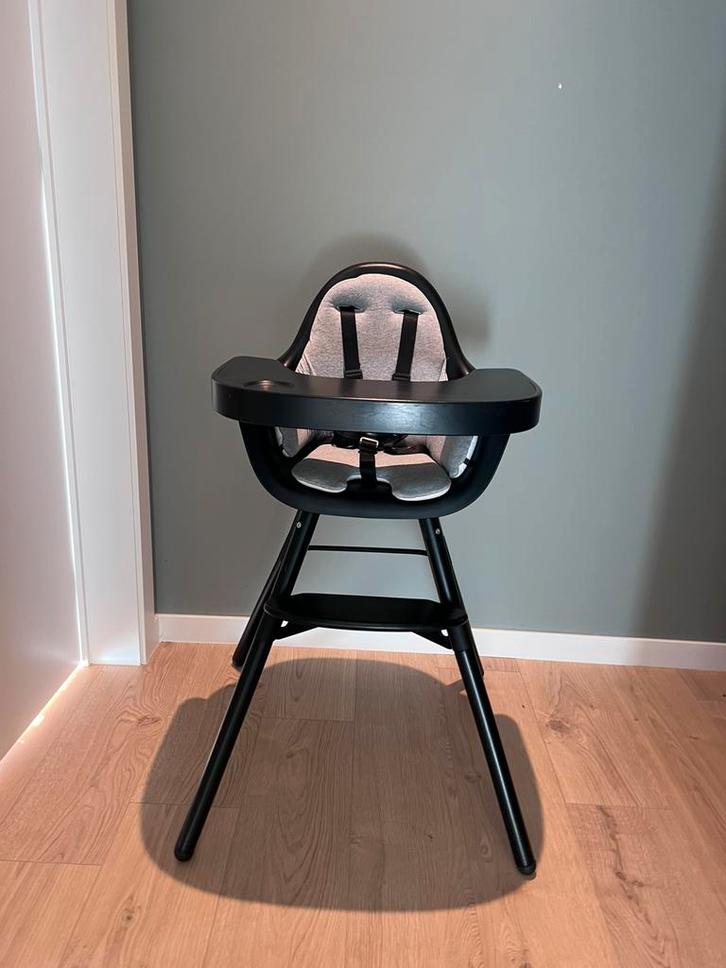 Childhome Evolu 2 kinderstoel - zwart, Kinderen en Baby's, Kinderstoelen, Zo goed als nieuw, Ophalen