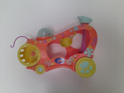 Hasbro littlest pet shop hamster wheel car + 2 pets, Verzamelen, Poppetjes en Figuurtjes, Gebruikt, Ophalen of Verzenden