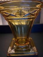 Zware amberkleurige ART DECO vaas uit de vintage jaren '20, Verzamelen, Retro, Huis en Inrichting, Ophalen