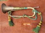 corne ou clairon antique joliment décoré, Musique & Instruments, Instruments à vent | Cors, Comme neuf, Enlèvement ou Envoi