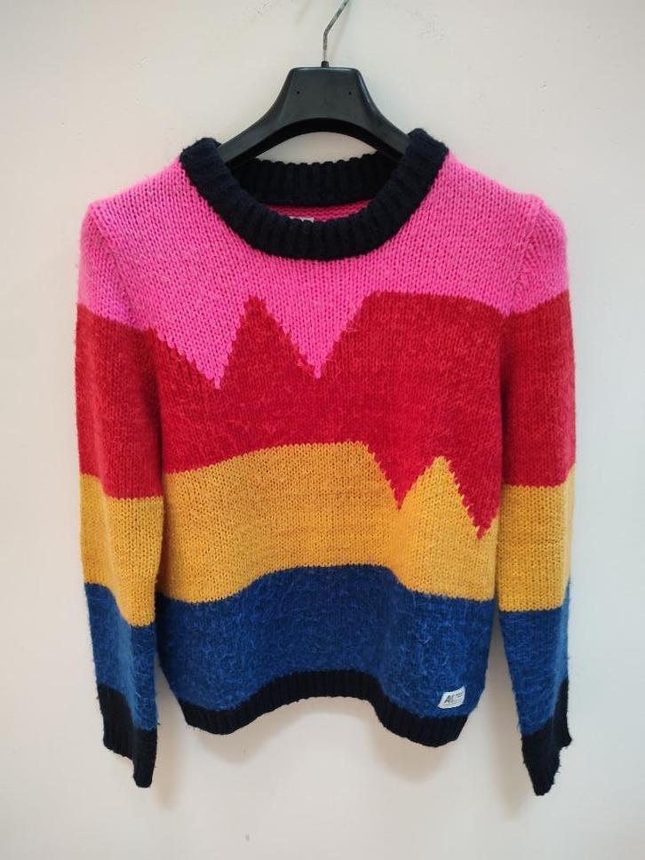 Figuratieve veelkleurige trui in breiwerk AO76 maat 16 jaar, Kleding | Dames, Truien en Vesten, Gedragen, Overige kleuren, Ophalen of Verzenden