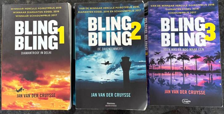 Bling Bling 1, 2 en 3 Trilogie Jan van der Cruysse, Boeken, Romans, Gelezen, België, Ophalen