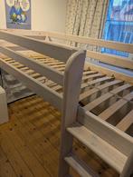 A donner: Lit Flexa 90 x 200 mi-haut blanc pin massif usagé, Kinderen en Baby's, Kinderkamer | Bedden, Ophalen, 85 tot 100 cm