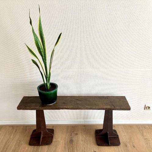 Industriële bank (123cm lang), Antiek en Kunst, Antiek | Meubels | Stoelen en Sofa's, Ophalen