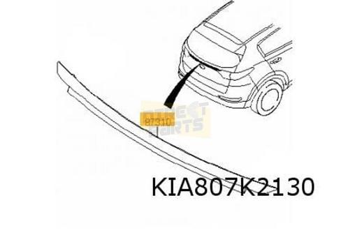 Kia Sportage achterkleplijst tussen achterlichten (bij LED /, Auto-onderdelen, Carrosserie, Achterklep, Kia, Achter, Nieuw, Ophalen of Verzenden
