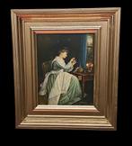 Antiek schilderij DAME. Gesign., Antiek en Kunst, Kunst | Schilderijen | Klassiek, Ophalen of Verzenden