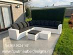 Steigerhout Hoekbank Met kussens Gratis Tafel Tuinbank Bank, Tuin en Terras, Tuinsets en Loungesets, Steigerhout, Nieuw, Ophalen of Verzenden