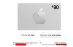 Apple Gift Card 90 eur, Tickets & Billets, Réductions & Chèques cadeaux, Une personne, Bon cadeau, Bon Dépôt ou Magasin