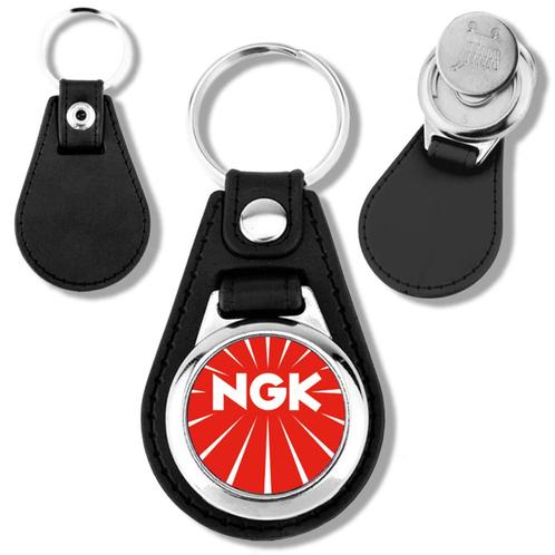 NGK porte clés jeton de caddie en métal, Verzamelen, Sleutelhangers, Nieuw, Ophalen of Verzenden