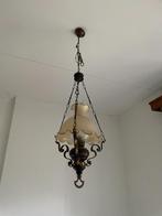 Lustre ancien Lampe suspendue ancienne en verre et métal., Antiquités & Art, Antiquités | Éclairage, Enlèvement