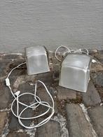 2 “ice cube” lampen (IVIKEN) door IKEA, Ophalen of Verzenden, Zo goed als nieuw, Glas, Minder dan 50 cm