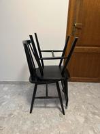 Zwarte spijlenstoelen, Huis en Inrichting, Stoelen, Ophalen, Gebruikt