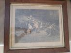 Oud schilderij Pincé! Chasse au Renard Pirodon, Ophalen