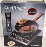 NIEUW Cheffinger CF-IND2000 1-pits inductie kookplaat 2000W, Elektronische apparatuur, Kookplaten, Ophalen, Nieuw, Vrijstaand