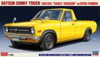 Hasegawa Datsun Sunny Truck avec ailes élargies 1/24 #20641, Autres marques, Enlèvement ou Envoi, Voiture, Plus grand que 1:32