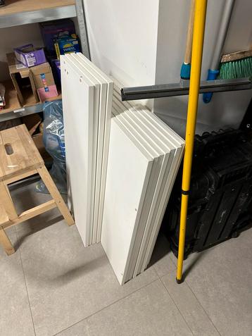 Snel ophalen - 12 Witte panelen van keukenkasten