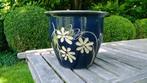 Bloempot keramiek blauw geglazuurd terracotta Ø 30,5cm, Jardin & Terrasse, Pots de fleurs, Intérieur, Terracotta, Enlèvement
