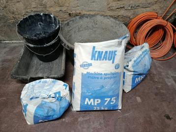 KNAUF MP75 PLEISTER + TOEBEHOREN  beschikbaar voor biedingen