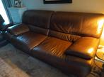 Salon in chocoladebruin leder, Huis en Inrichting, Ophalen, Zo goed als nieuw, Leer