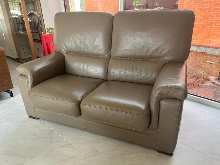 2zit zetel, Huis en Inrichting, Zetels | Zetels, Zo goed als nieuw, Rechte bank, Tweepersoons, 150 tot 200 cm, 75 tot 100 cm, Leer