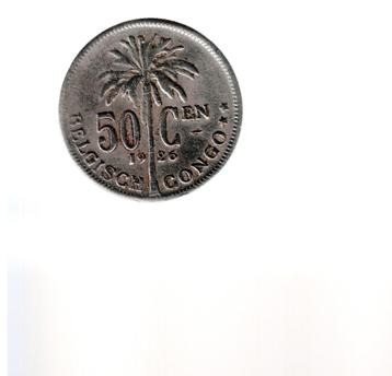 Congo belge 50 c 1926, Enlèvement ou Envoi, Monnaie en vrac