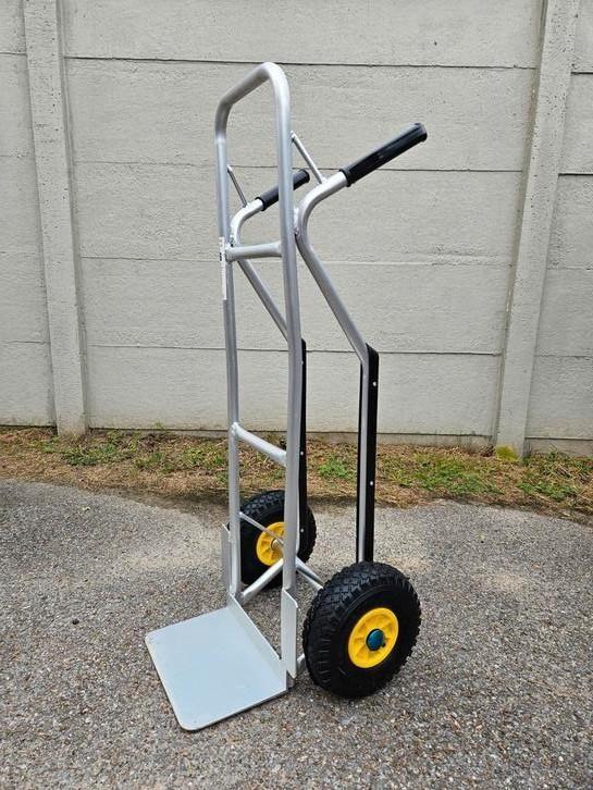 Steekwagen aluminium draagvermogen 200 kg met luchtbanden, Doe-het-zelf en Bouw, Transportwagens, Nieuw, Steekwagen, Ophalen