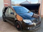 2008 Volkswagen Touran 2.0TDI DSG Automaat - BBS Velgen, 4 cilinders, Zwart, Bedrijf, 5 deurs