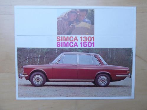 Brochure SIMCA 1301 en 1501, Nederlands, 1967??, Livres, Autos | Brochures & Magazines, Envoi