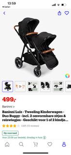 Duo buggy, Kinderen en Baby's, Ophalen, Zo goed als nieuw, Regenhoes