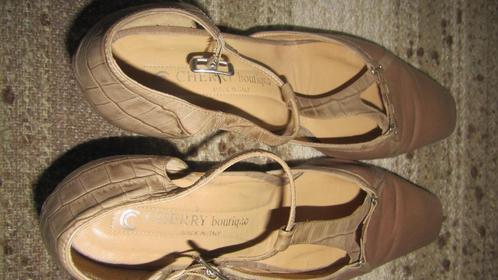DAMES SCHOENEN LEDER & CROCO TAUPE  chaussures A45, Kleding | Dames, Schoenen, Gedragen, Dansschoenen, Beige, Ophalen of Verzenden