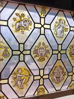 Glas in lood sterrenbeeld antiek, Ophalen, Glas in lood