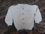 Mt 92 Witte gebreide gilet met knopen, Kinderen en Baby's, Meisje, Trui of Vest, Ophalen of Verzenden, Zo goed als nieuw