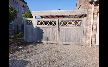 Houten hekken, Ophalen, Met poort, Gebruikt, Tuinhek
