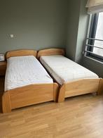 2 lits simples avec sommier à lattes (bois, sans matelas), Maison & Meubles, Chambre à coucher | Lits, Une personne, Brun, Enlèvement