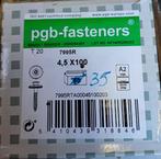 PGB Vis à bois din7995+epdm20 4,50x100 T20 A2 - 35 Pieces, Ophalen of Verzenden, Nieuw, 50 tot 100 mm, Schroeven
