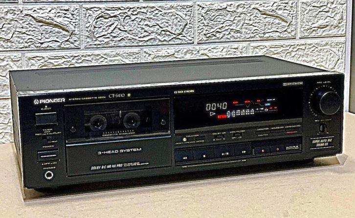 Pioneer cassettedeck CT-S410 3head, Audio, Tv en Foto, Cassettedecks, Enkel, Overige merken, Tiptoetsen, Tape counter, Ophalen of Verzenden