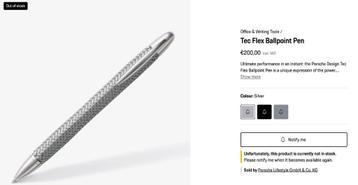 Porsche Design Writing Tools - vulpotlood beschikbaar voor biedingen