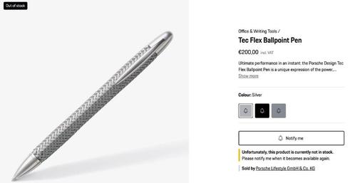 Porsche Design Writing Tools - vulpotlood, Verzamelen, Pennenverzamelingen, Gebruikt, Vulpotlood, Overige merken, Met doosje, Ophalen of Verzenden