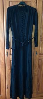 Vintage 38 lange zwarte avondjurk, Ophalen of Verzenden, Zo goed als nieuw