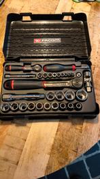 facom doppenset met dubbele ratel 1/2" en 1/4", Doe-het-zelf en Bouw, Gereedschap | Handgereedschap, Ophalen of Verzenden, Zo goed als nieuw