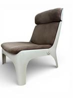 Vintage fiberglass design zetel, opnieuw bekleed, 100 à 125 cm, Tissus, Enlèvement, Utilisé