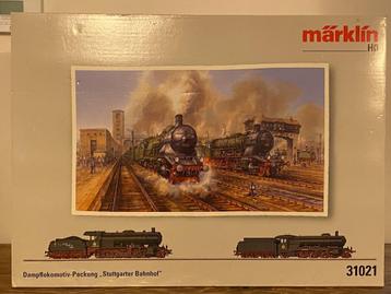 Marklin 31021, Set stoomlocomotief "Station Stuttgart". beschikbaar voor biedingen