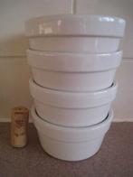 4 vuurvaste witte ovenschaaltjes, diameter 9cm, Enlèvement