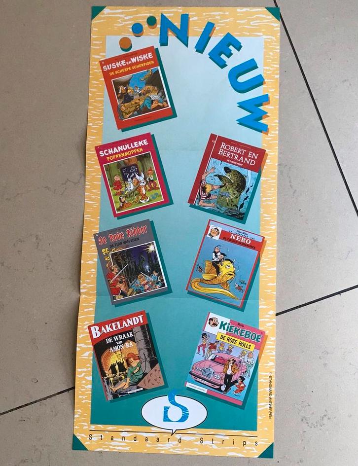 ♦️S&W🗯 Poster Standaard Strips, Verzamelen, Stripfiguren, Zo goed als nieuw, Suske en Wiske, Ophalen of Verzenden